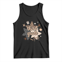 Third Grade Leopard Checkered Star Coquette Tank Top Cute 3rd Grade Girl Back to School Gift