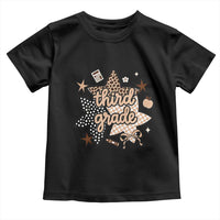 Third Grade Leopard Checkered Star Coquette Toddler T Shirt Cute 3rd Grade Girl Back to School Gift