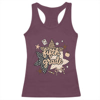Fifth Grade Leopard Checkered Star Coquette Racerback Tank Top Cute 5th Grade Girl Back to School Gift