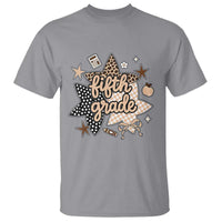 Fifth Grade Leopard Checkered Star Coquette T Shirt Cute 5th Grade Girl Back to School Gift
