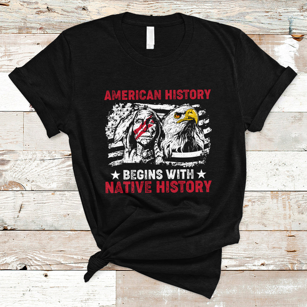 Native American T Shirt American History Native History US Flag - Wonder Print Shop