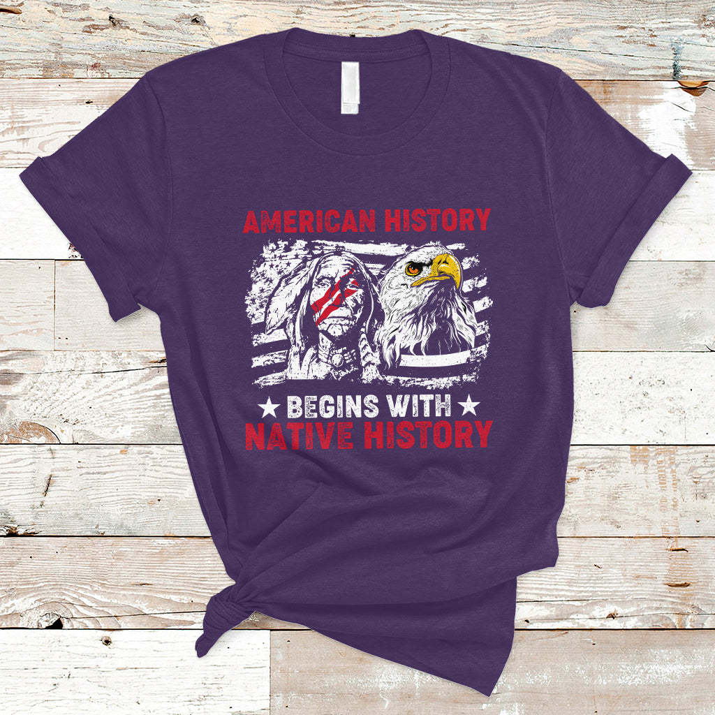 Native American T Shirt American History Native History US Flag - Wonder Print Shop