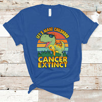 Childhood Cancer Awareness T Shirt Make Extinct Dinosaur Pediatric Cancer - Wonder Print Shop