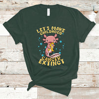 Childhood Cancer Awareness T Shirt Make Extinct Axolotl Pediatric Cancer - Wonder Print Shop