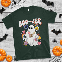 Ghost Halloween Costume T Shirt Spooky Season Hippie Boujee Boo-Jee - Wonder Print Shop