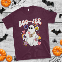 Ghost Halloween Costume T Shirt Spooky Season Hippie Boujee Boo-Jee - Wonder Print Shop