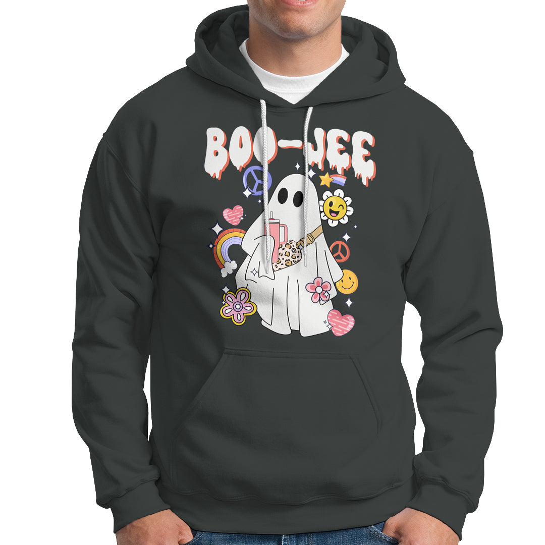 Ghost Halloween Costume Hoodie Spooky Season Hippie Boujee Boo-Jee - Wonder Print Shop