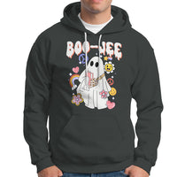 Ghost Halloween Costume Hoodie Spooky Season Hippie Boujee Boo-Jee - Wonder Print Shop