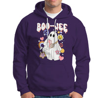 Ghost Halloween Costume Hoodie Spooky Season Hippie Boujee Boo-Jee - Wonder Print Shop