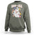 Ghost Halloween Costume Sweatshirt Spooky Season Hippie Boujee Boo-Jee - Wonder Print Shop