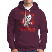 Funny Skeleton Hoodie I'm Ok It's Not My Blood Halloween Joke - Wonder Print Shop