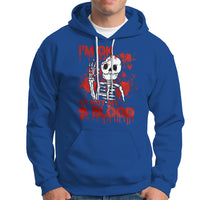 Funny Skeleton Hoodie I'm Ok It's Not My Blood Halloween Joke - Wonder Print Shop