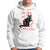 Funny Black Cat Hoodie It's Fine I'm Fine It's Not My Blood Halloween Joke - Wonder Print Shop