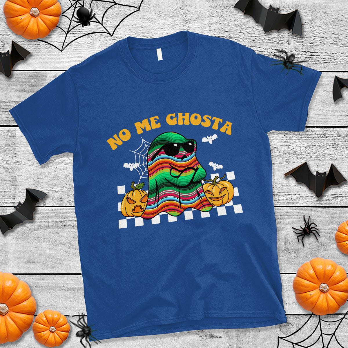 Mexican Ghost T Shirt No Me Ghosta Funny Halloween Ghost Retro Boo Sheet - Wonder Print Shop