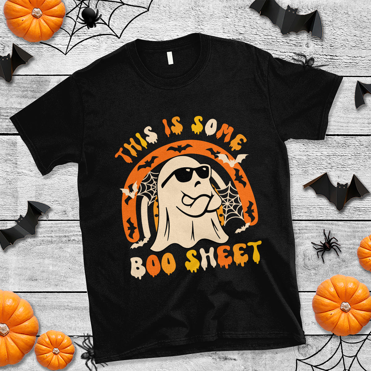 Ghost Halloween Costume T Shirt Funny This is Some Boo Sheet - Wonder Print Shop