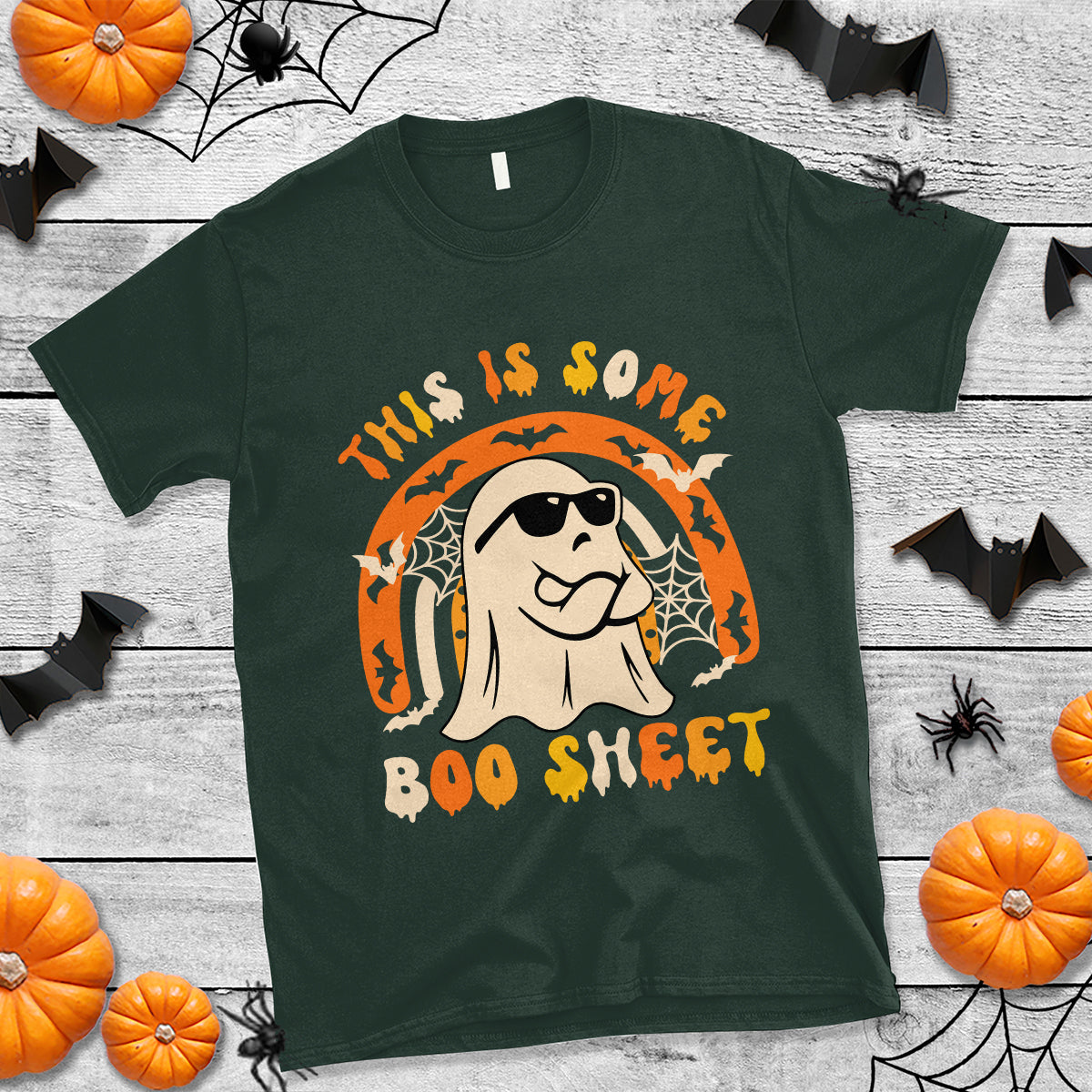Ghost Halloween Costume T Shirt Funny This is Some Boo Sheet - Wonder Print Shop