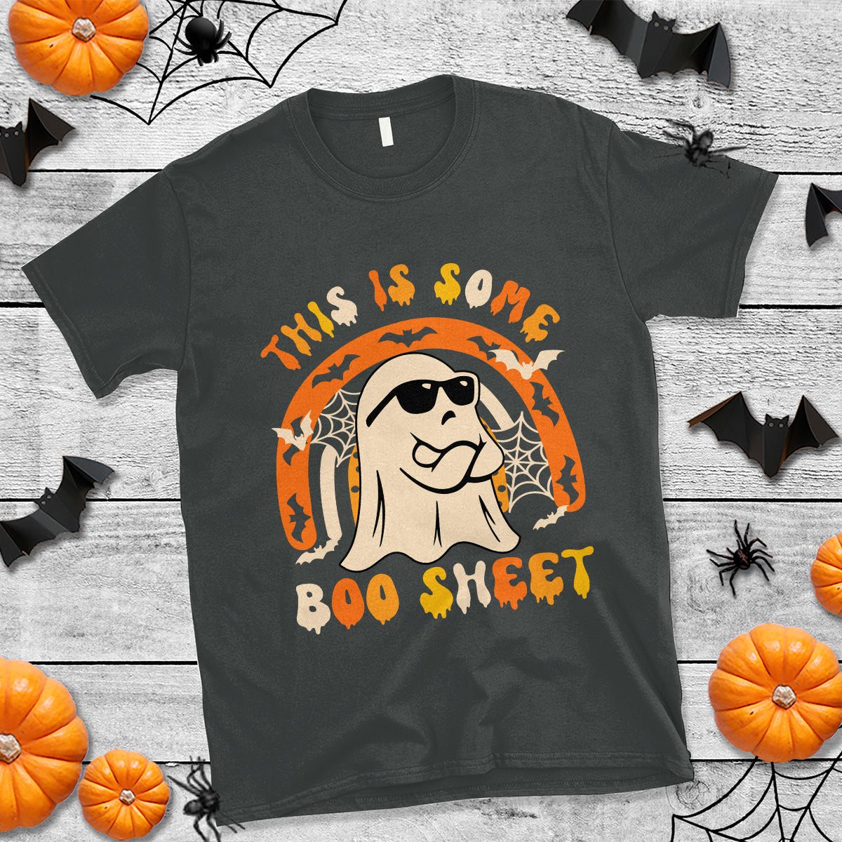 Ghost Halloween Costume T Shirt Funny This is Some Boo Sheet - Wonder Print Shop