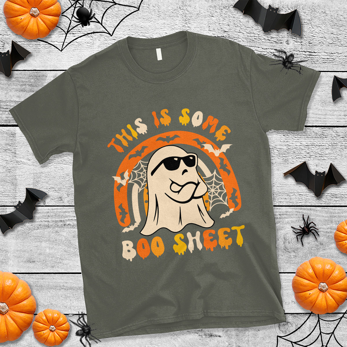 Ghost Halloween Costume T Shirt Funny This is Some Boo Sheet - Wonder Print Shop