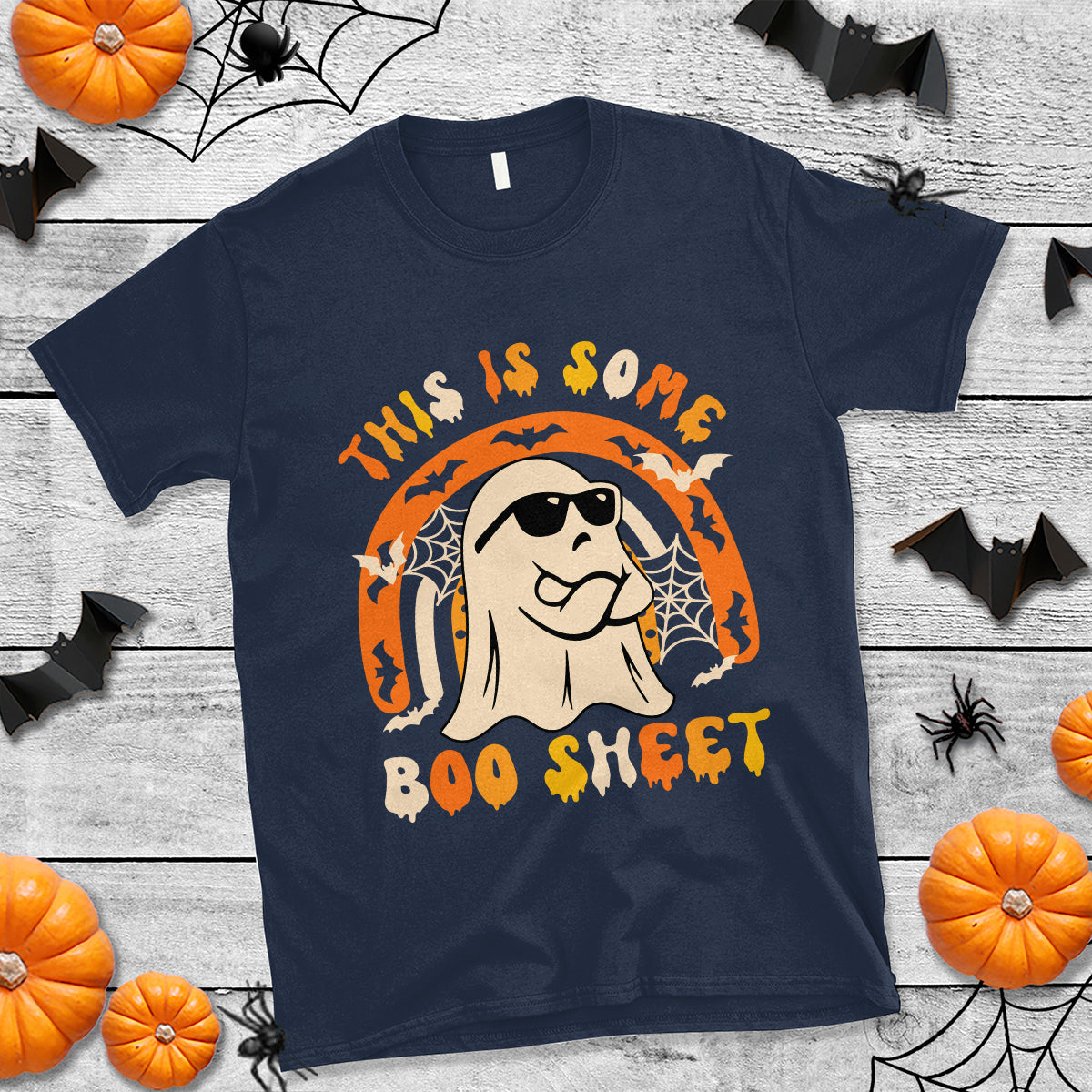 Ghost Halloween Costume T Shirt Funny This is Some Boo Sheet - Wonder Print Shop
