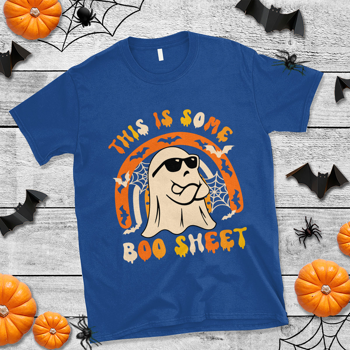 Ghost Halloween Costume T Shirt Funny This is Some Boo Sheet - Wonder Print Shop