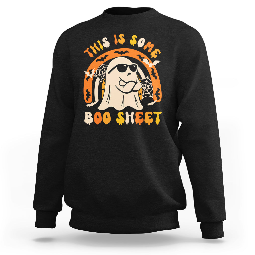 Ghost Halloween Costume Sweatshirt Funny This is Some Boo Sheet - Wonder Print Shop