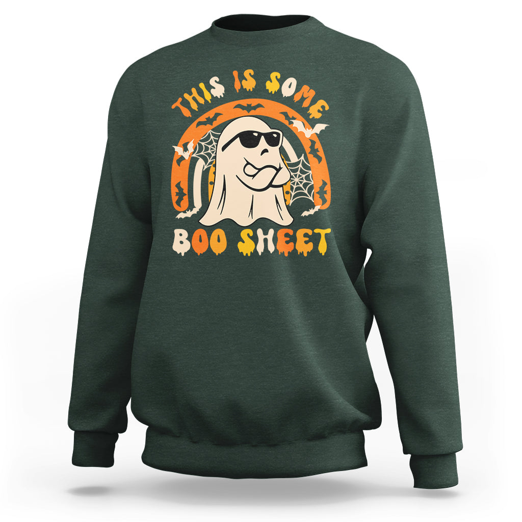 Ghost Halloween Costume Sweatshirt Funny This is Some Boo Sheet - Wonder Print Shop