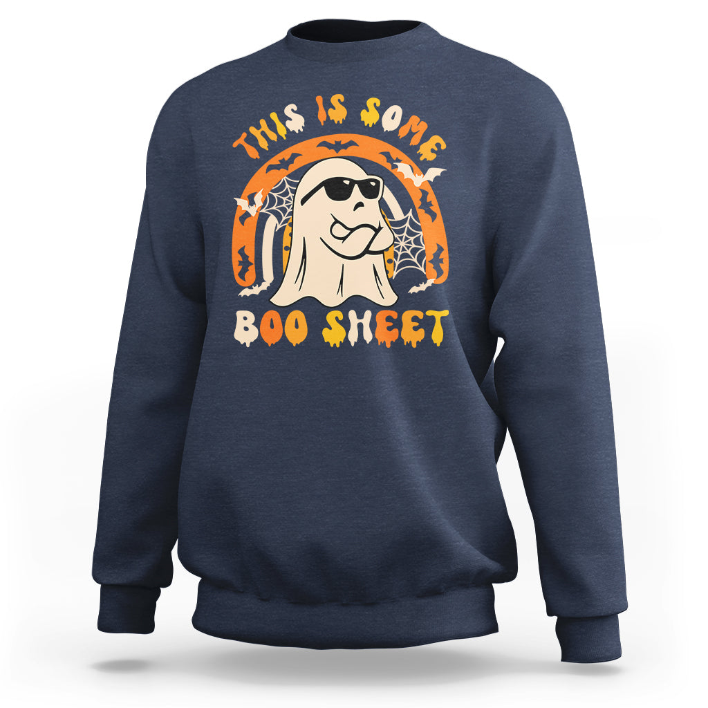 Ghost Halloween Costume Sweatshirt Funny This is Some Boo Sheet - Wonder Print Shop