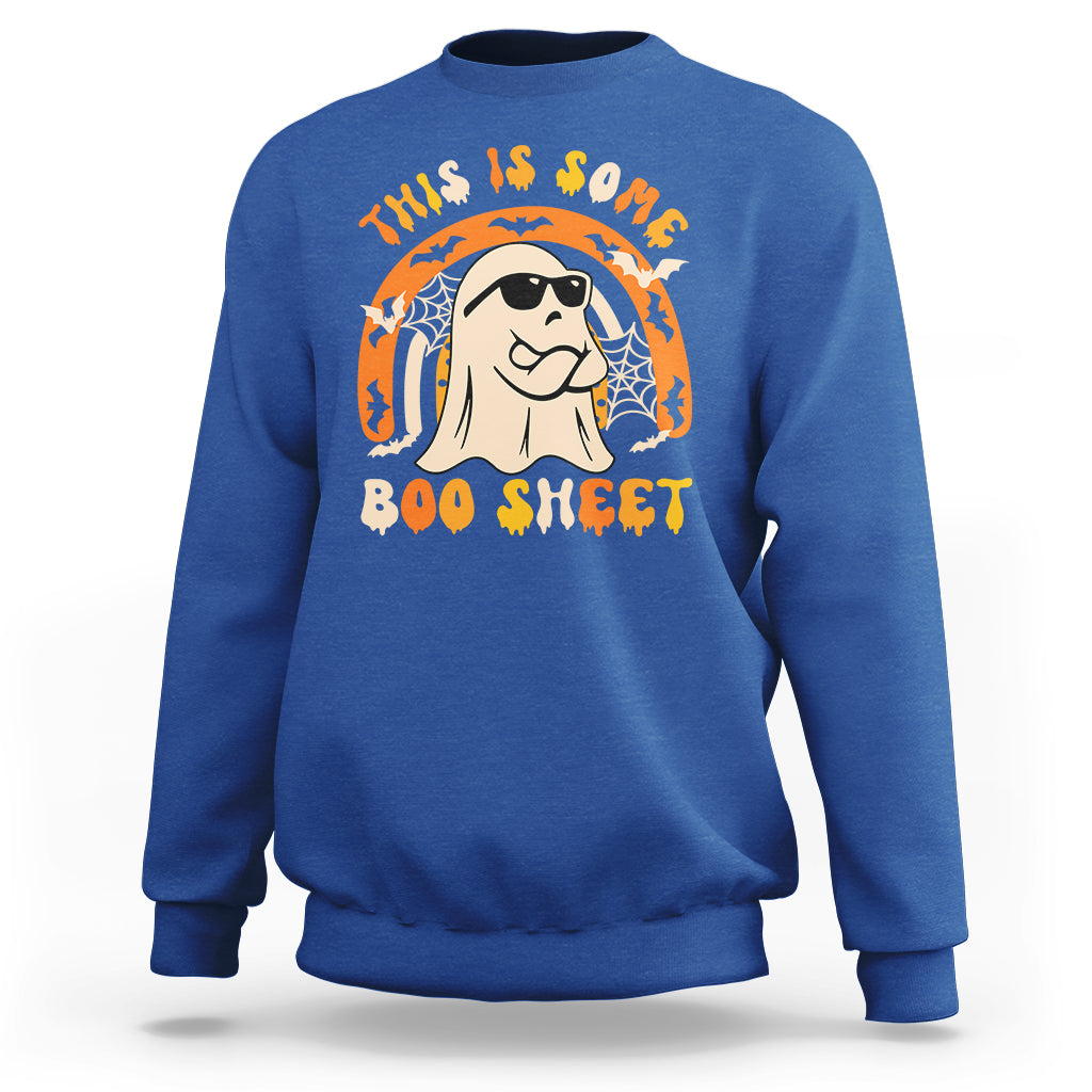 Ghost Halloween Costume Sweatshirt Funny This is Some Boo Sheet - Wonder Print Shop
