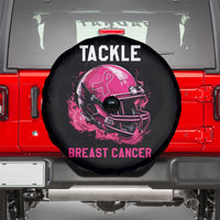 Tackle Breast Cancer Spare Tire Cover Pink Ribbon Football Lover