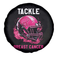 Tackle Breast Cancer Spare Tire Cover Pink Ribbon Football Lover