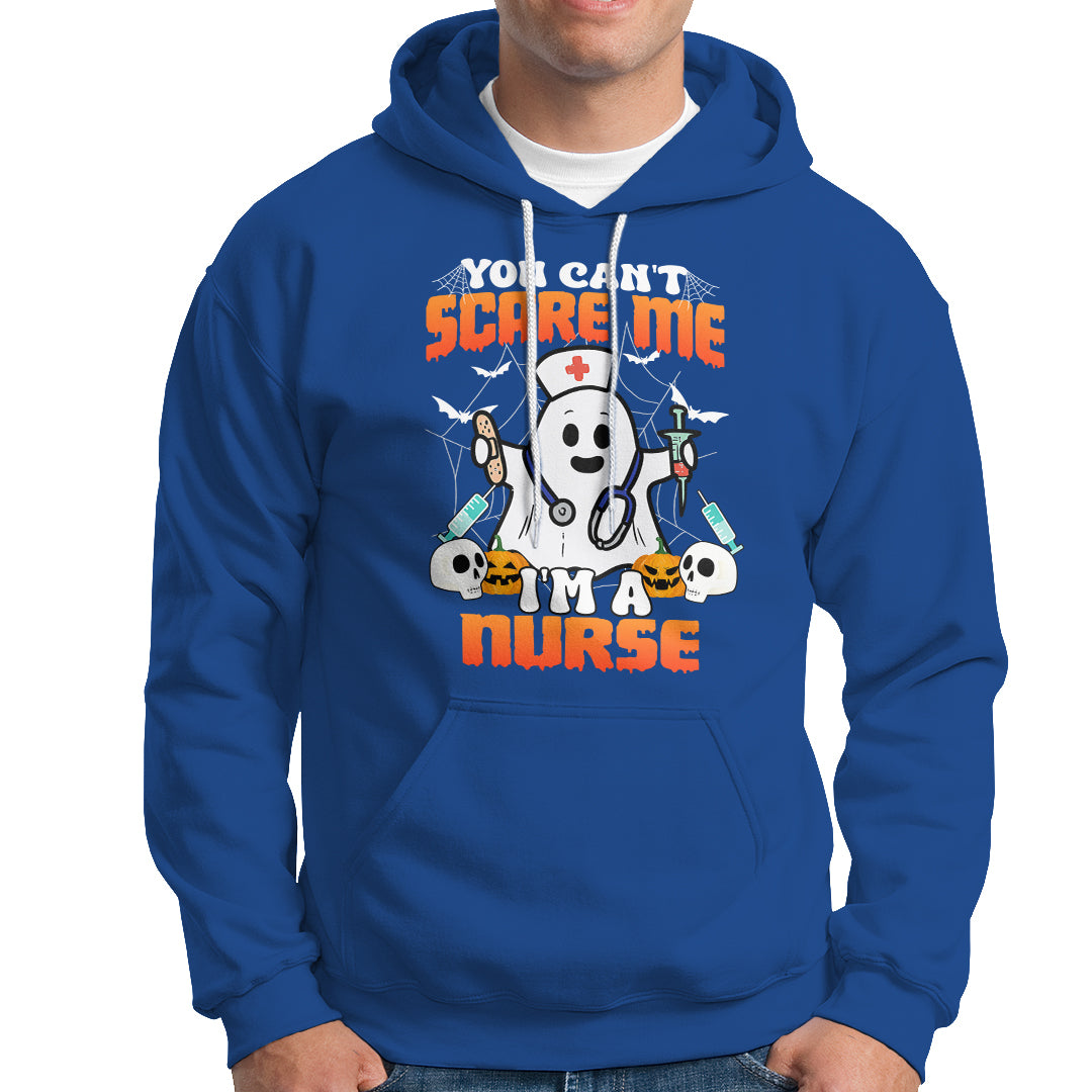 Halloween Nurse Hoodie You Can't Scare Me I'm A Nurse RN Boo Sheet Ghost - Wonder Print Shop