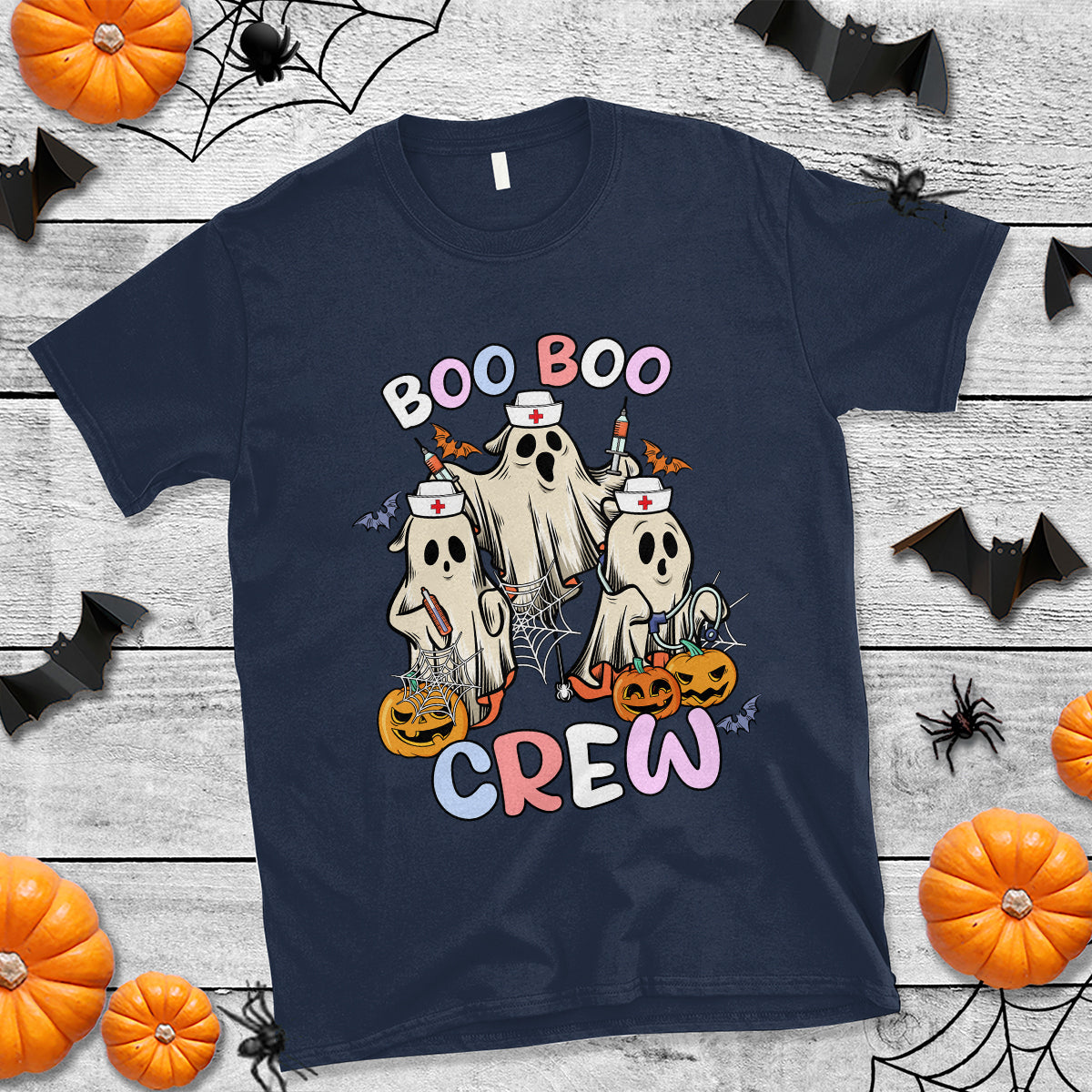 Halloween Nurse T Shirt Boo Boo Crew Ghost Halloween Costume Funny Nursing - Wonder Print Shop
