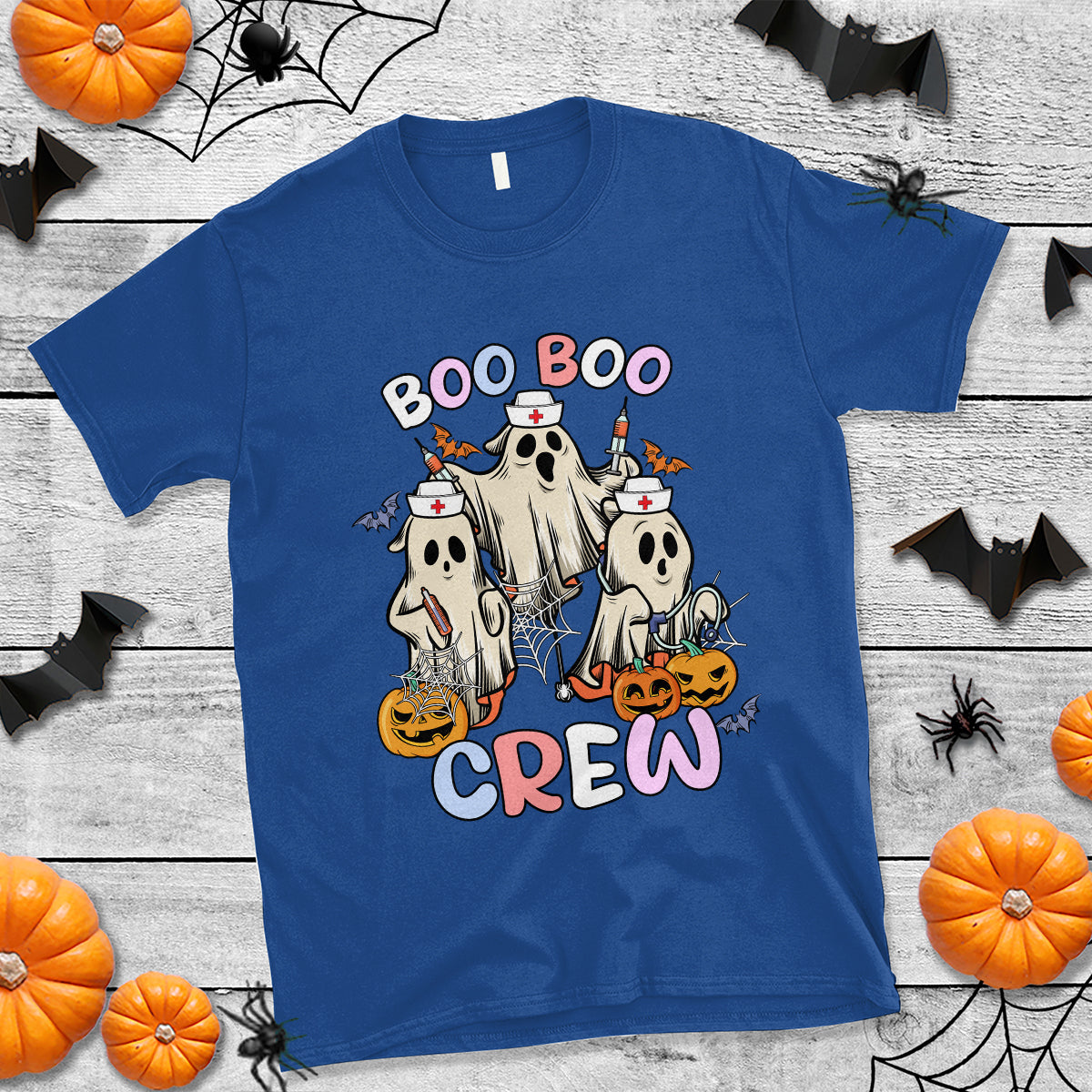 Halloween Nurse T Shirt Boo Boo Crew Ghost Halloween Costume Funny Nursing - Wonder Print Shop