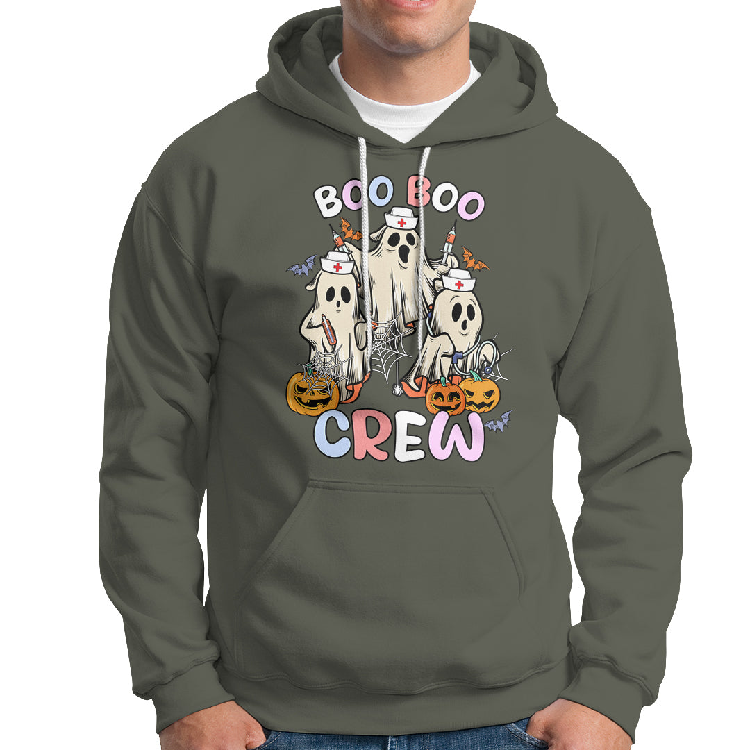 Halloween Nurse Hoodie Boo Boo Crew Ghost Halloween Costume Funny Nursing - Wonder Print Shop