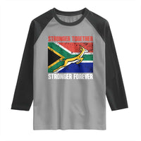 South Africa Rugby Springboks Raglan Shirt Stronger Together Stronger Forever Go Bokke
