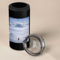 Funny Nihilist Penguin But Why Meme 4 in 1 Can Cooler Tumbler Existential Arctic Scene Icy Wilderness Quiet Thinkers