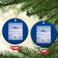Funny Nihilist Penguin But Why Meme Ceramic Ornament Existential Arctic Scene Icy Wilderness Quiet Thinkers