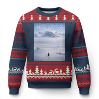 Funny Nihilist Penguin But Why Meme Ugly Christmas Sweater Existential Arctic Scene Icy Wilderness Quiet Thinkers