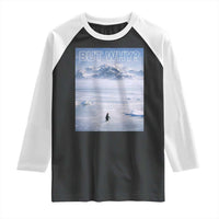 Funny Nihilist Penguin But Why Meme Raglan Shirt Existential Arctic Scene Icy Wilderness Quiet Thinkers