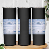 Funny Nihilist Penguin But Why Meme Skinny Tumbler Existential Arctic Scene Icy Wilderness Quiet Thinkers