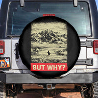 Retro Nihilist Penguin But Why Meme Spare Tire Cover Distressed Existential Moody Vintage Quiet Thinkers
