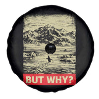 Retro Nihilist Penguin But Why Meme Spare Tire Cover Distressed Existential Moody Vintage Quiet Thinkers
