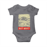 Retro Nihilist Penguin But Why Meme Baby Onesie Distressed Existential Moody Vintage Quiet Thinkers