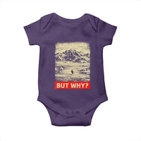 Retro Nihilist Penguin But Why Meme Baby Onesie Distressed Existential Moody Vintage Quiet Thinkers