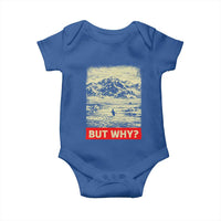 Retro Nihilist Penguin But Why Meme Baby Onesie Distressed Existential Moody Vintage Quiet Thinkers