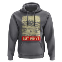Retro Nihilist Penguin But Why Meme Hoodie Distressed Existential Moody Vintage Quiet Thinkers