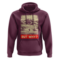 Retro Nihilist Penguin But Why Meme Hoodie Distressed Existential Moody Vintage Quiet Thinkers