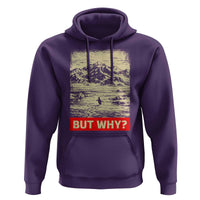 Retro Nihilist Penguin But Why Meme Hoodie Distressed Existential Moody Vintage Quiet Thinkers