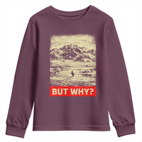 Retro Nihilist Penguin But Why Meme Youth Sweatshirt Distressed Existential Moody Vintage Quiet Thinkers