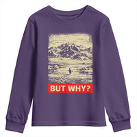 Retro Nihilist Penguin But Why Meme Youth Sweatshirt Distressed Existential Moody Vintage Quiet Thinkers